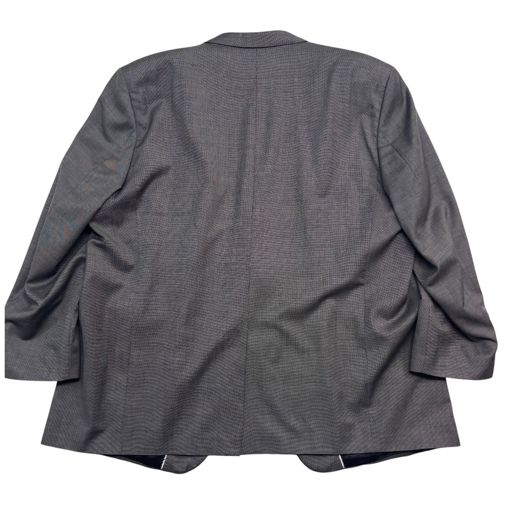 Gray Nailhead 54T 54L Blazer Jacket Sport Suit Coat 100% Wool All Season Mens - Picture 7 of 11
